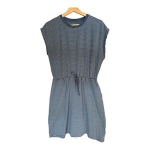 Striped Blue Casual Dress